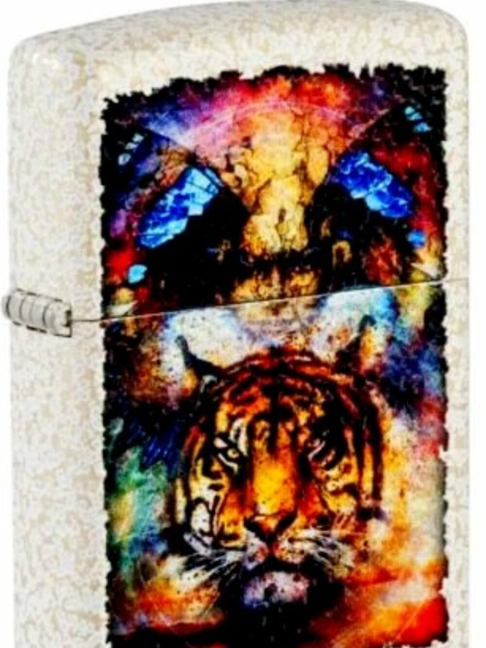 Zippo Lighter: Colorful Tiger - Mercury Glass